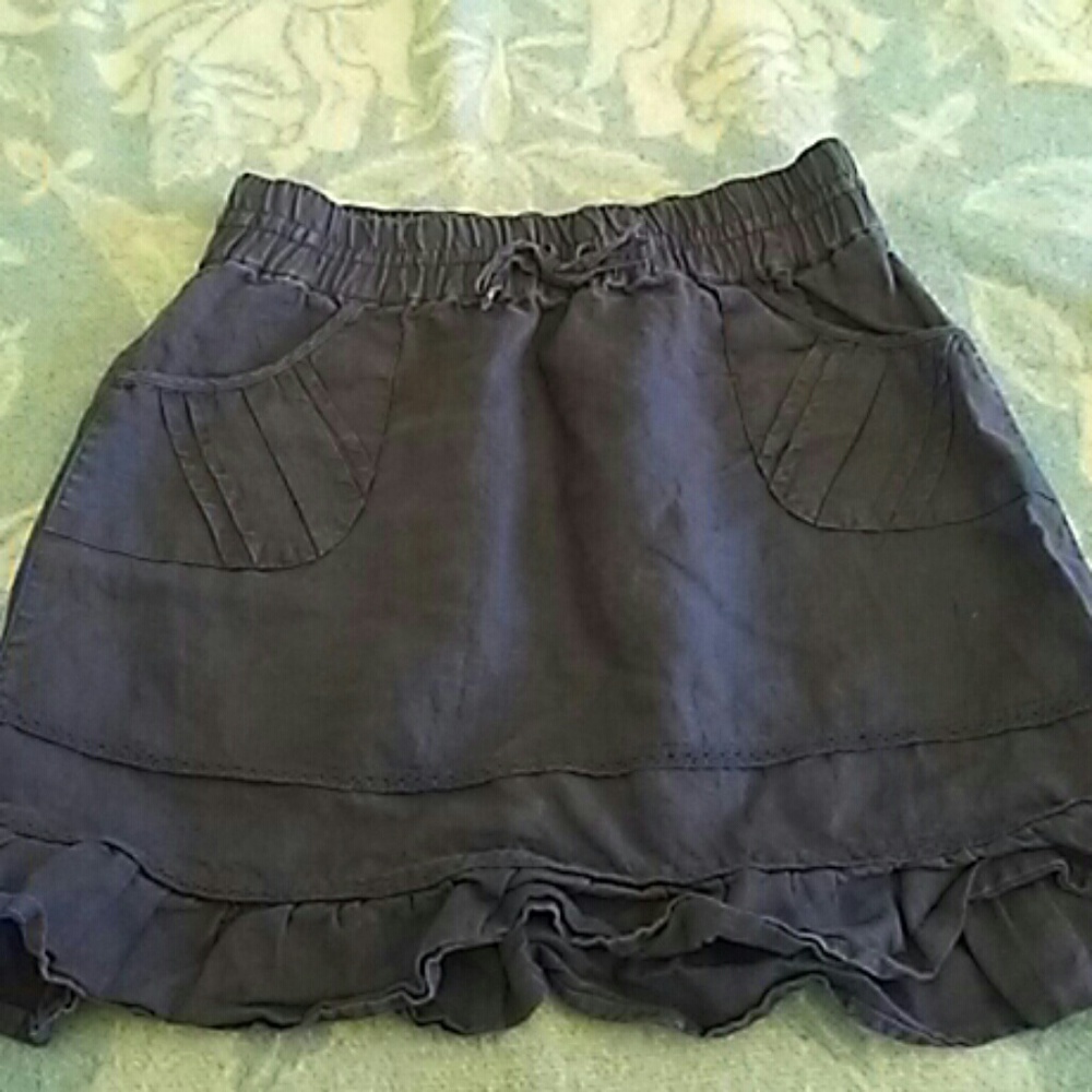 100% Linen Slate Grey Athleta Skirt
